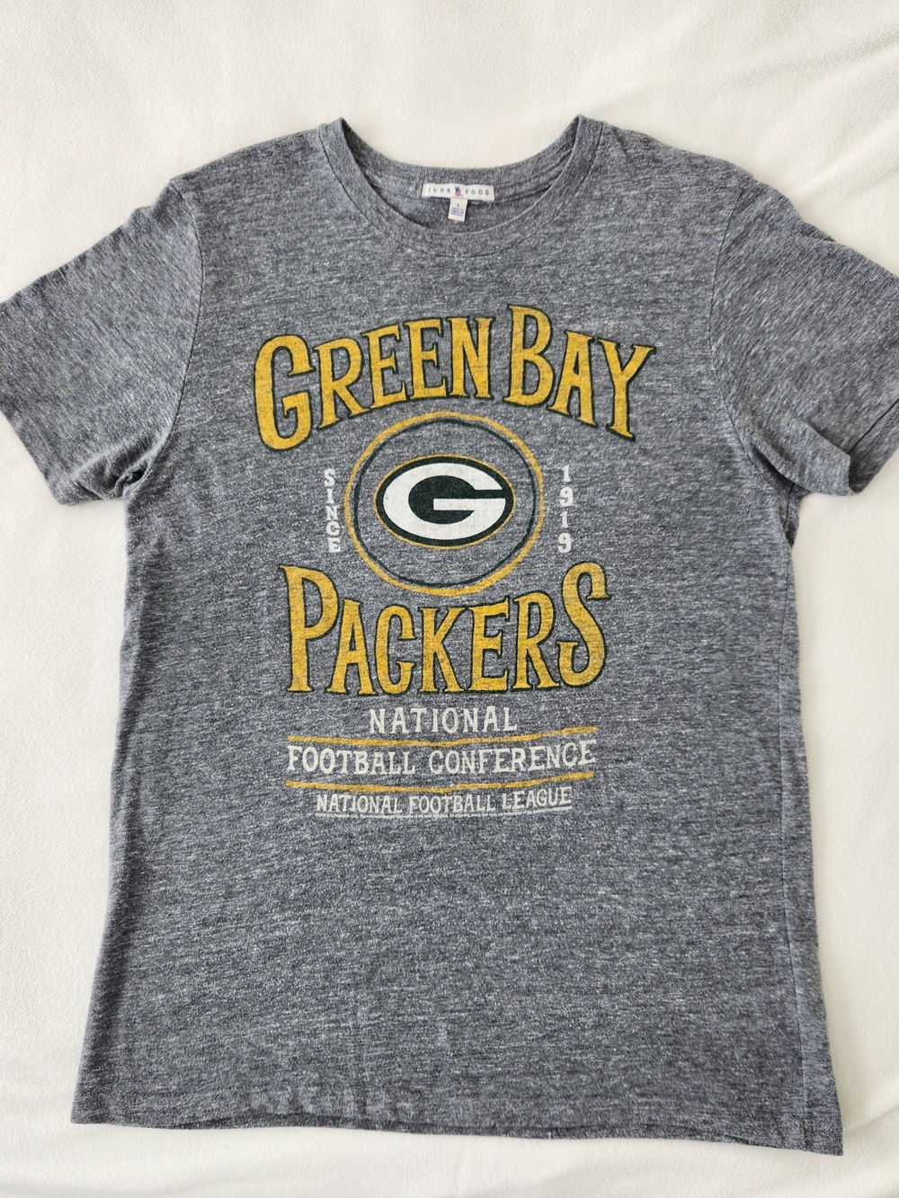 Green Bay Packers Junk Food T Shirt Womens Large Preowned Great Condition